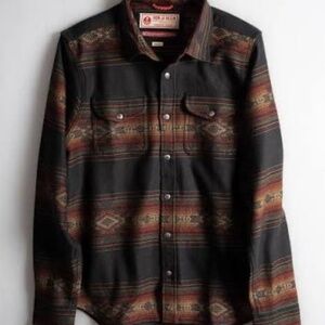 Iron & Resin Klamath Flannel Shirt black men’s size large